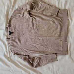 Charter club V neck cashmere sweater with gold shimmer